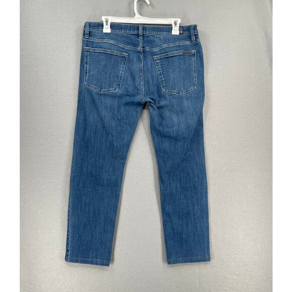 7 for All Mankind Jeans Mens 34 Blue Stacked Skinny Mid Rise Stretch Denim 34x26 - Picture 13 of 16